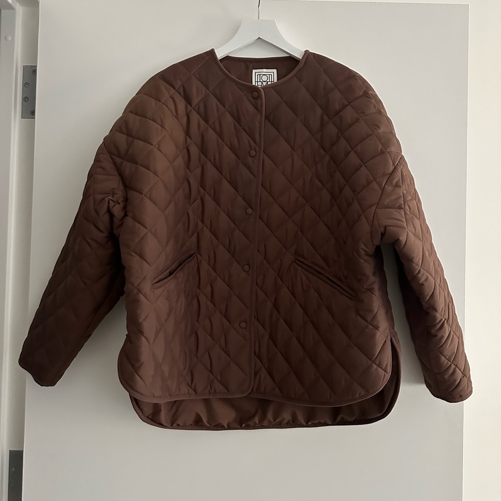 Toteme Quilted Jacket Saddle Brown Size Small